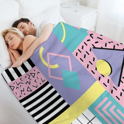 Memphis Pattern 25 - Retro 90s  80s Throw Blanket