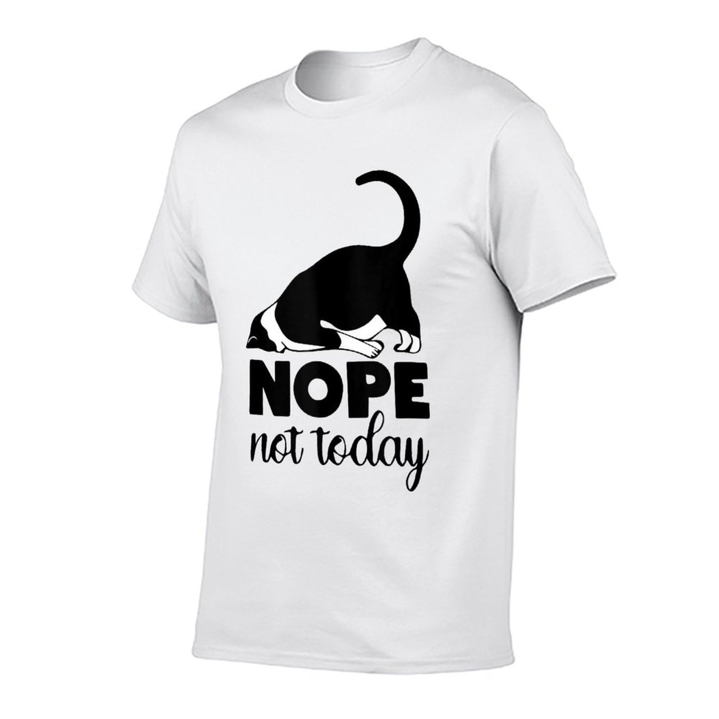 Nope Not Today Cat Funny Kitten Cat Mom Cat Dad Cat Lover  Relaxed-fit T-Shirt
