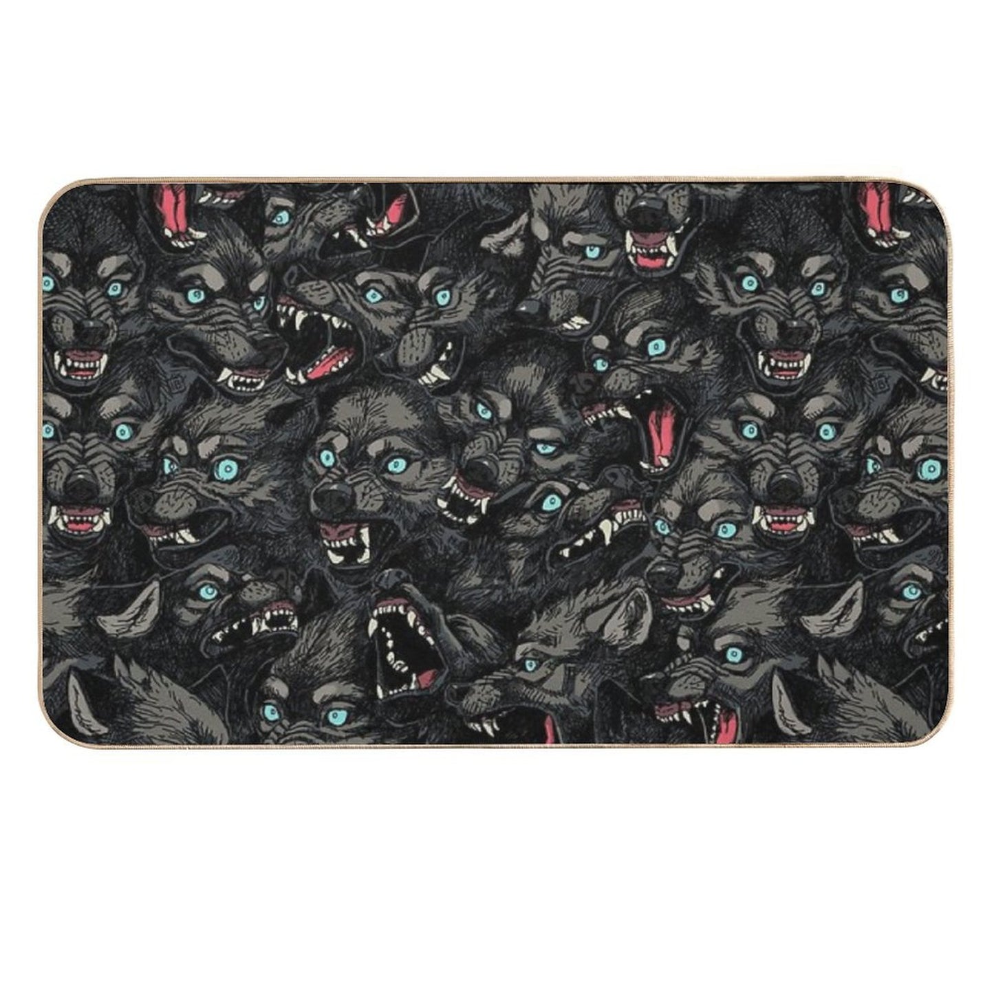 Wolf Pack Pattern  Slip-Resistant Bath Mat