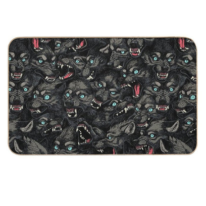 Wolf Pack Pattern  Slip-Resistant Bath Mat