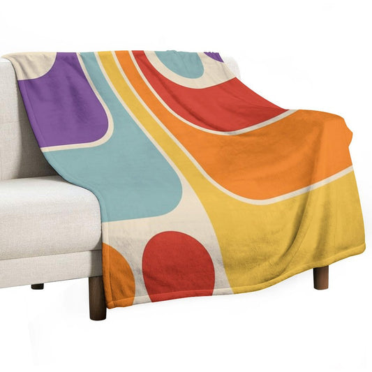 Retro Geometric Design 628 Throw Blanket