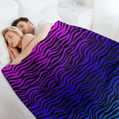 Purple Zebra Print Throw Blanket
