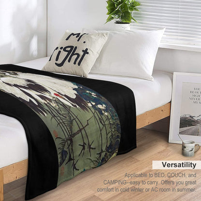 Favourite Artist - Plum Blossoms And Cranes - Ito Jakuchu Throw Blanket