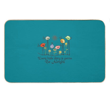 Every Little Thing Is Gonna Be Alright Bird Andunflower Bath Mat