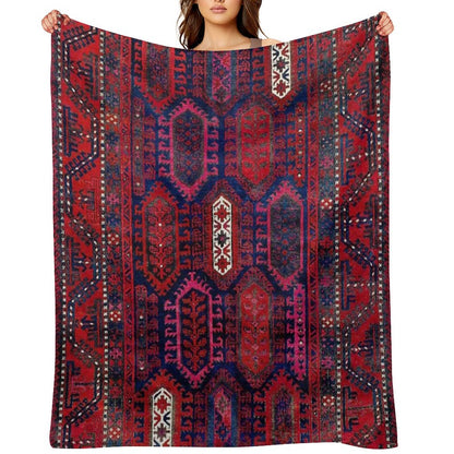 Timuri Herat  Antique Afghanistan Tribal Rug Print Throw Blanket