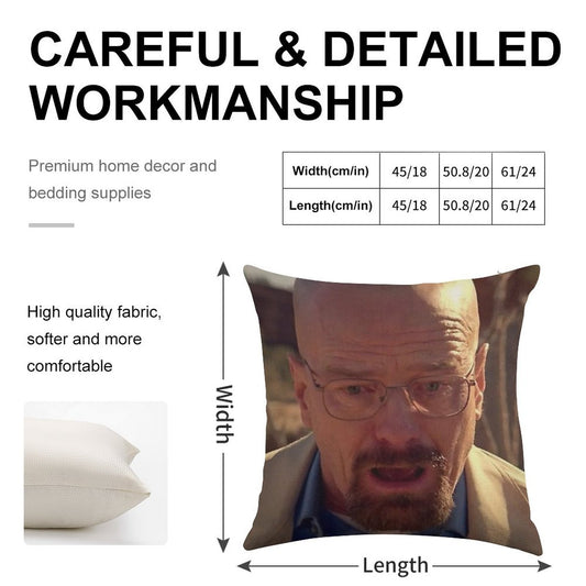 Walter White Meme Linen Throw Pillow Cover