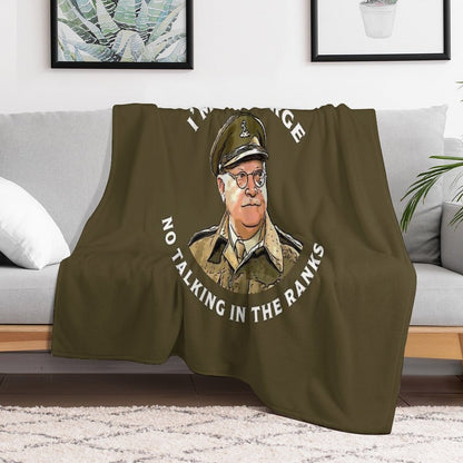 Dad's Army -  Captain Mainwaring - British Nostalgia - Dad's Army Tshirts  - Comedy Classic Gifts Throw Blanket