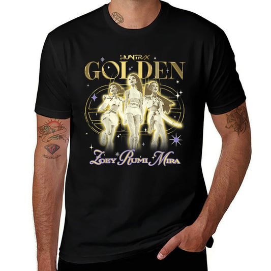 Kpop Demon Hunters Huntrix Golden Zoey Rumi Mira Retro  Relaxed-fit T-Shirt