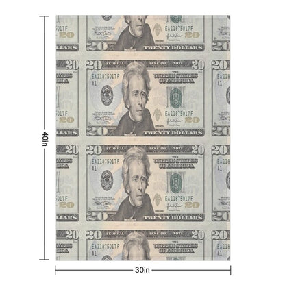 United States Twenty-dollar Bill - Andrew Jackson Throw Blanket