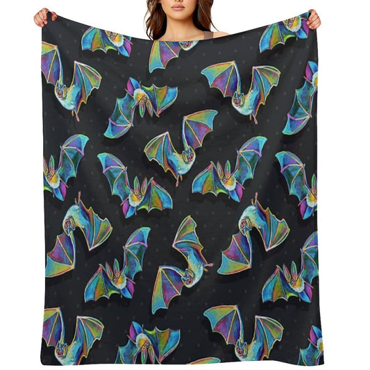 Psychedelic Bat Pattern by Robert Phelps Throw Blanket