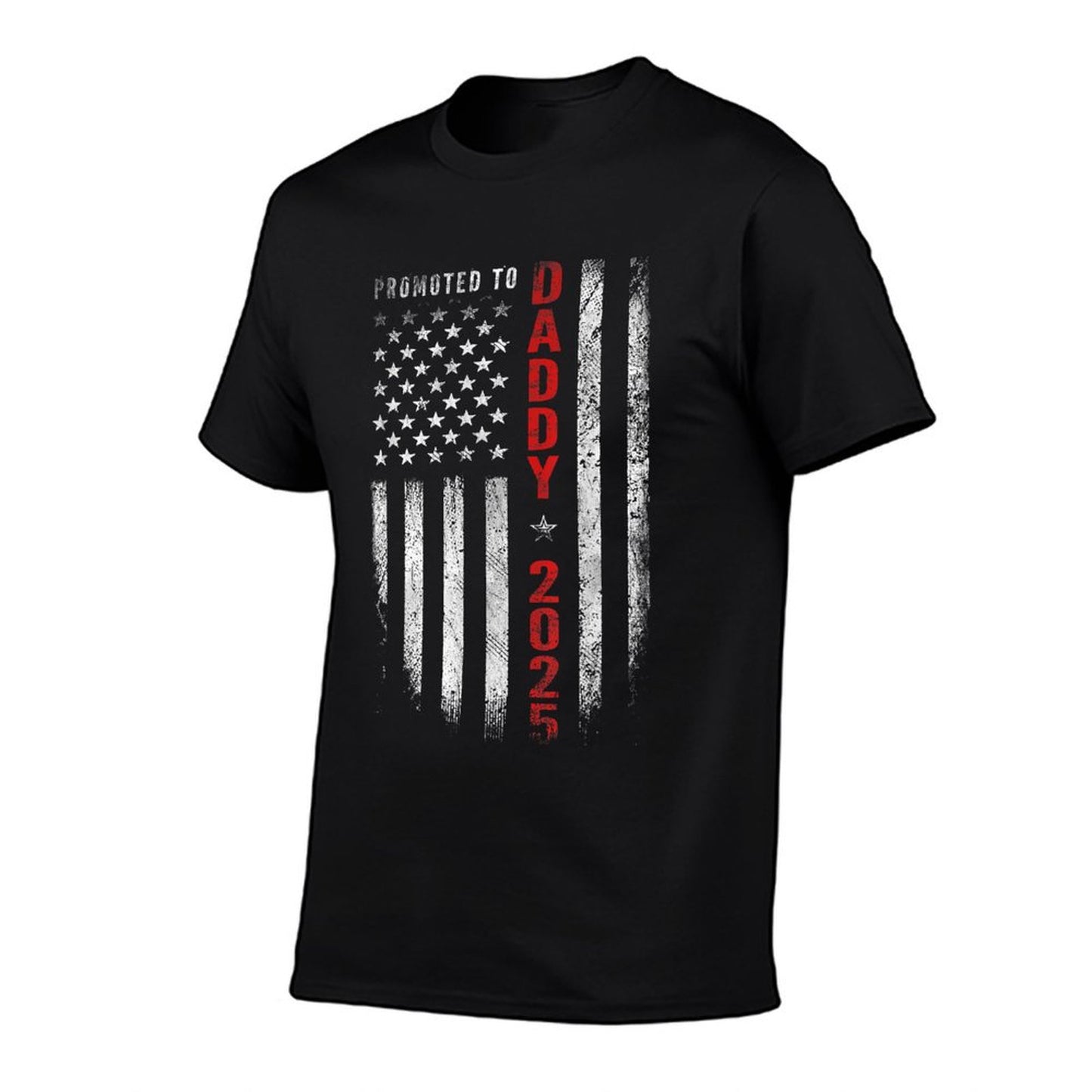 Patriotic Mens Promoted To Daddy Est 2025 First Time Dad T-Shirt