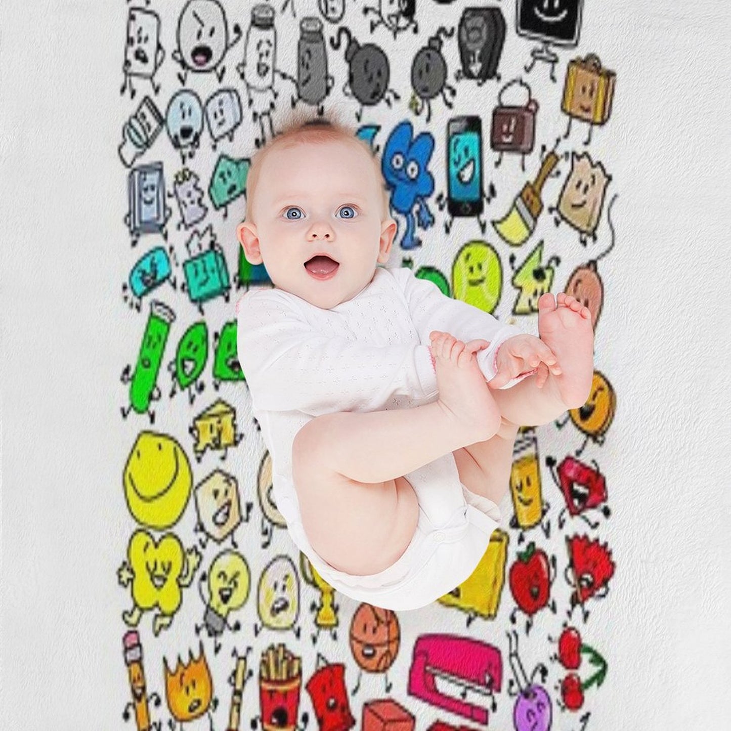 BFDI Inanimate Insanity All Characters (Transparent) Throw Blanket