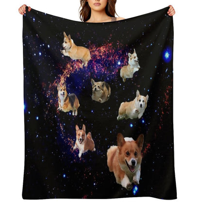 Space Corgis Throw Blanket