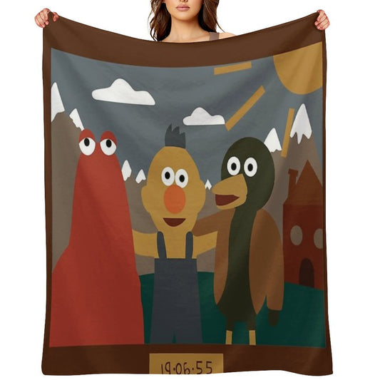 Don't Hug Me I'm Scared Minimalist Throw Blanket