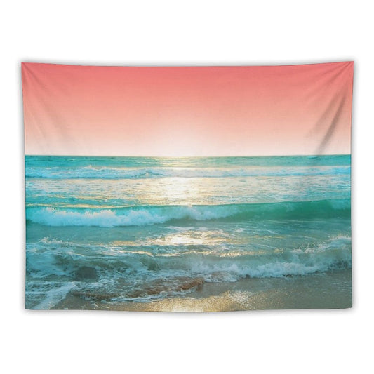 Aqua And Coral, 1 Tapestry