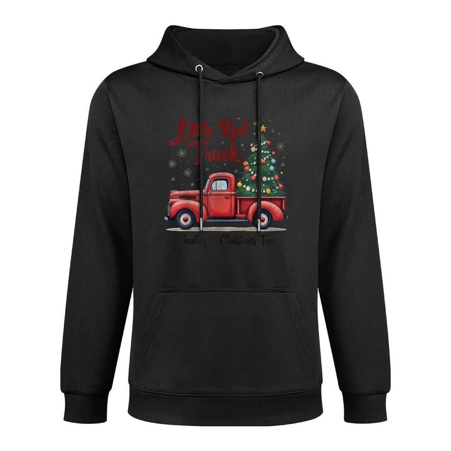 Little Red Truck Hauling A Christmas Tree Family Matching Casual Wear Hoodie