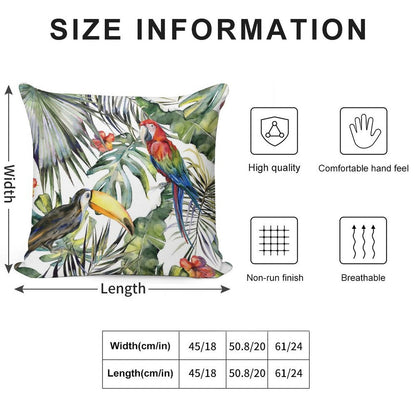 TROPICAL JUNGLE Soft Bedroom Essential Throw Pillow