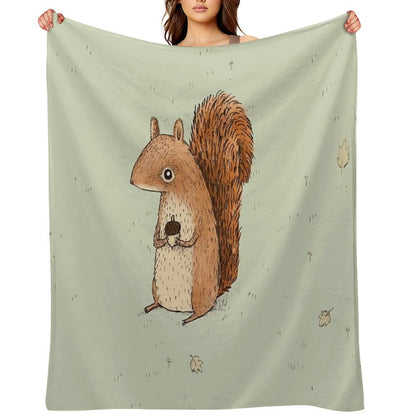 Sarah The Squirrel Throw Blanket