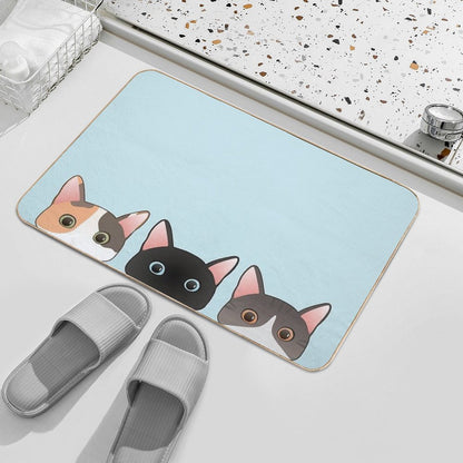 Peeking Cats Bath Mat
