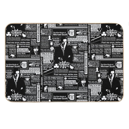 The Wise Words of Michael Scott Bath Mat