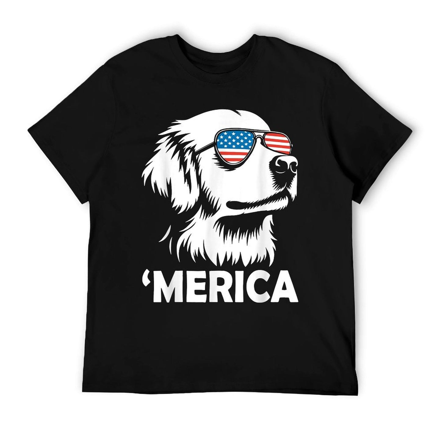 Golden Retriever 4th of July Merica T-Shirt