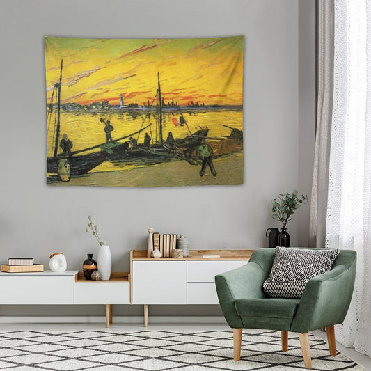 Van Gogh’s Barges (Stevedores) Tapestry