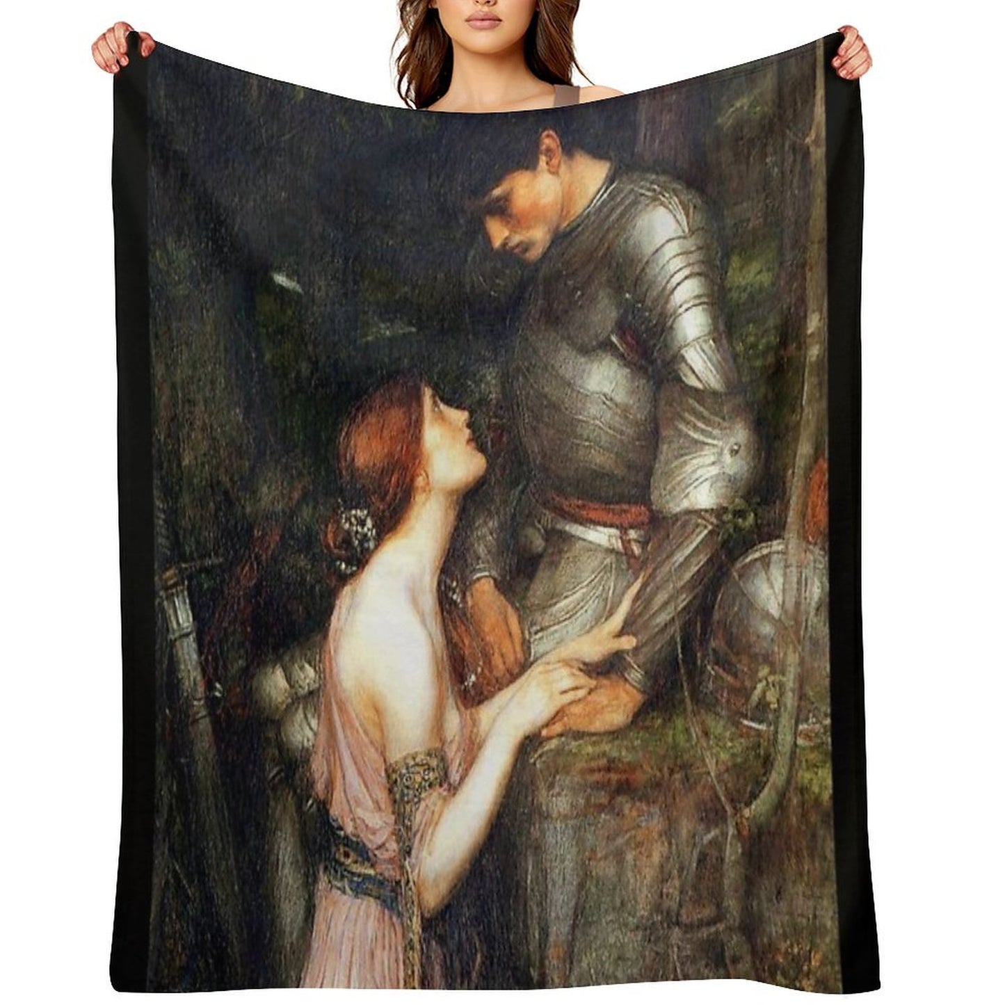Lamia And The Soldier - John William Waterhouse Throw Blanket