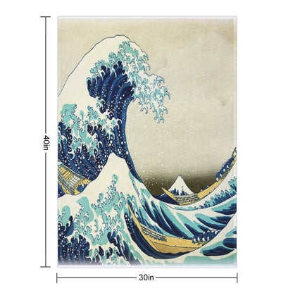 The Great Wave Off Kanagawa Throw Blanket