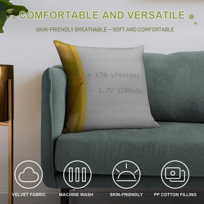 Lithium Polymer Battery Soft Style Accent Throw Pillow