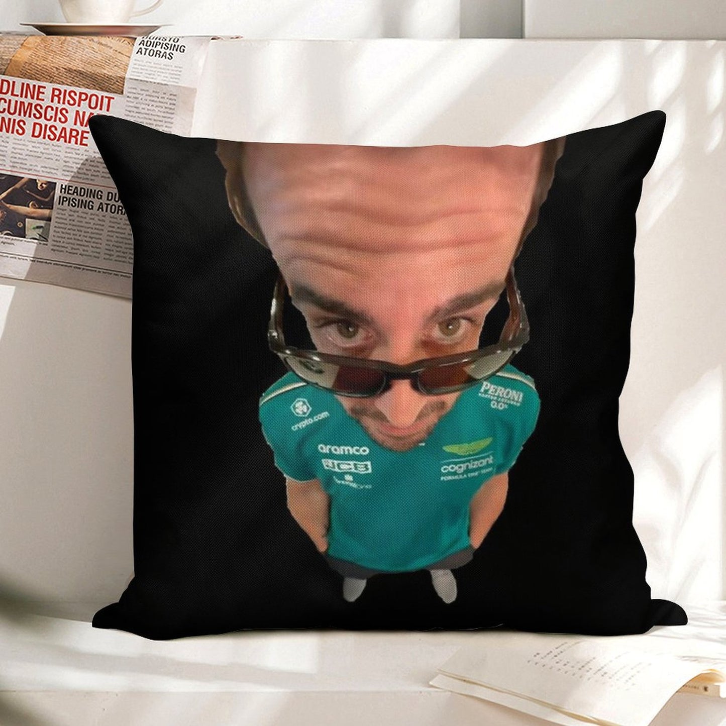 Ferdinand Meme Linen Throw Pillow Cover