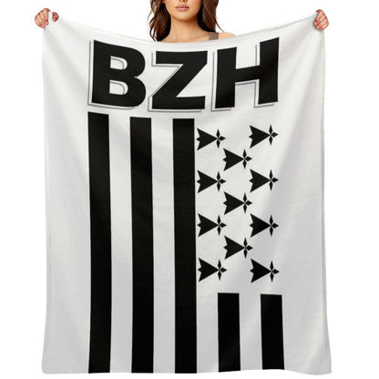 BZH - Breizh - Bretagne - Brittany France Throw Blanket