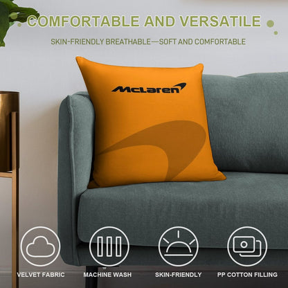 Minimalistic Mclaren Formula 1 Team Inspired Iphone Cover And Samsung Mobile Case Best Gift for F1 Fans Soft Ultra-Soft Texture Throw Pillow