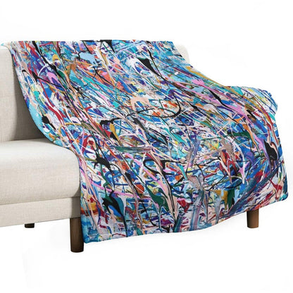 Blue Composition Throw Blanket