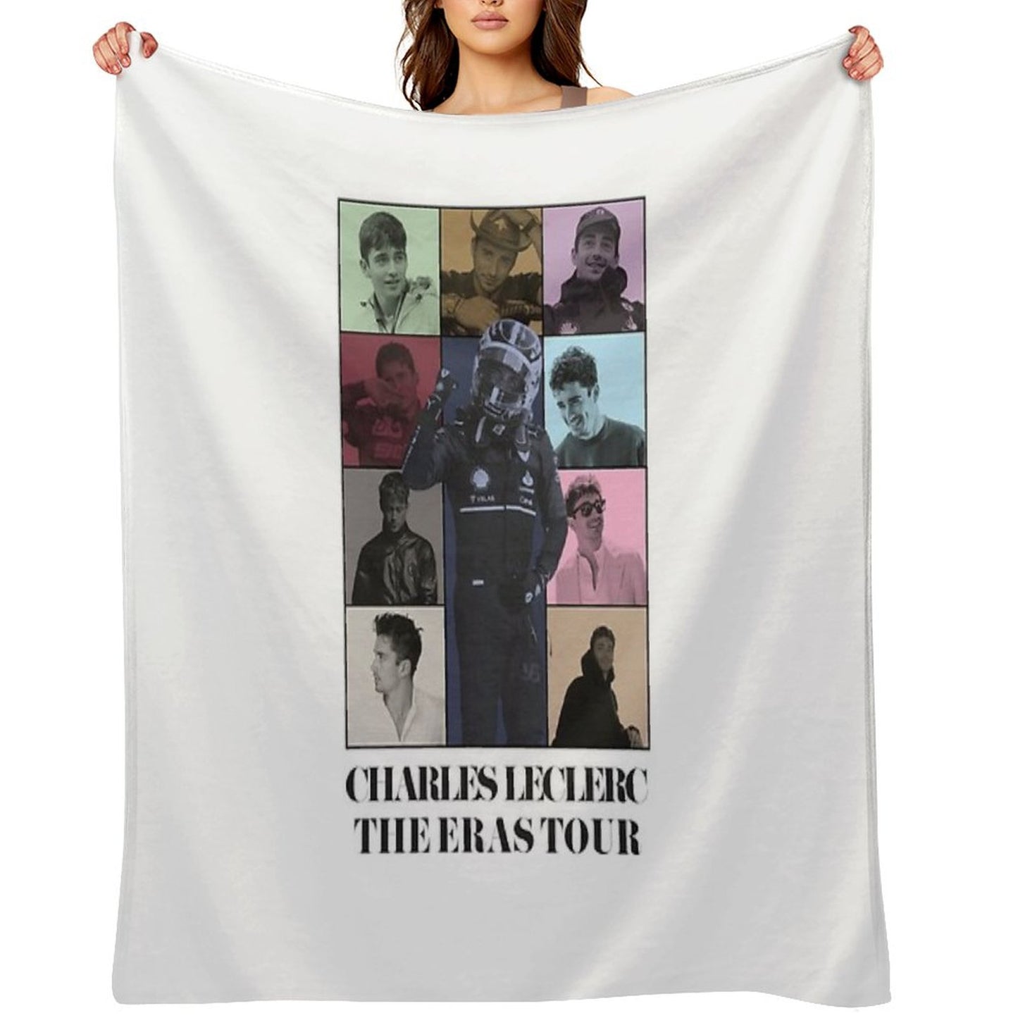 Charles Leclerc Ft. The Eras Tour Throw Blanket