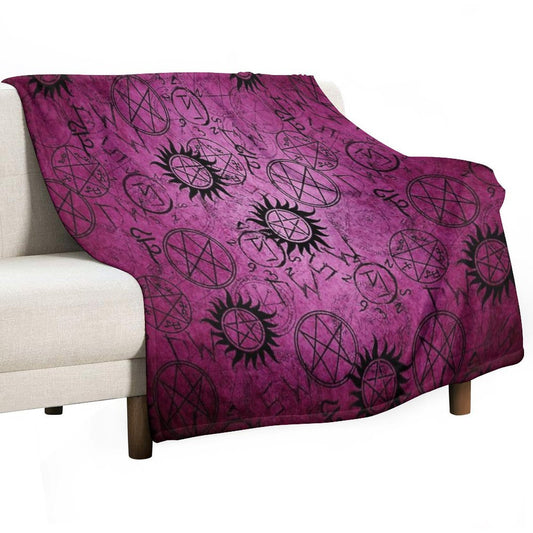 Supernatural Dark Pink Throw Blanket