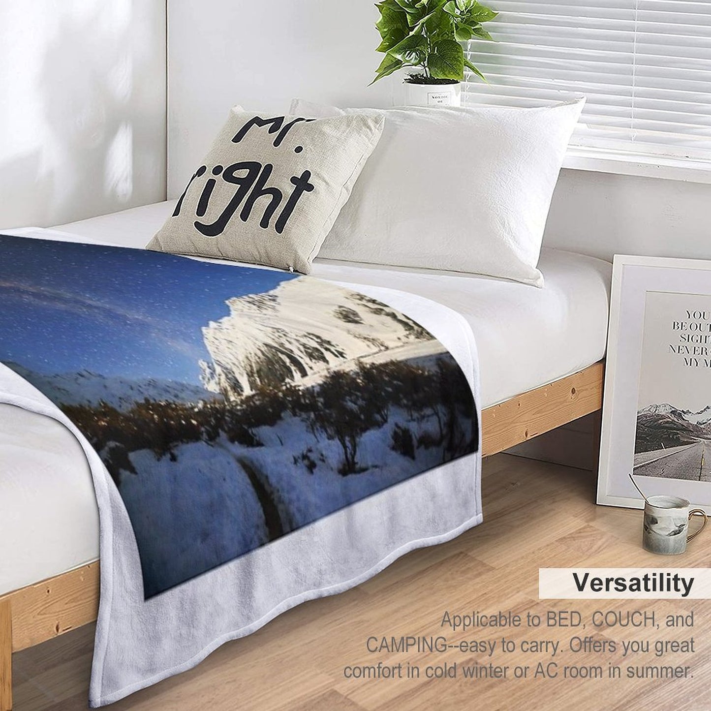 Milky Way over Mt Cook New Zealand Throw Blanket