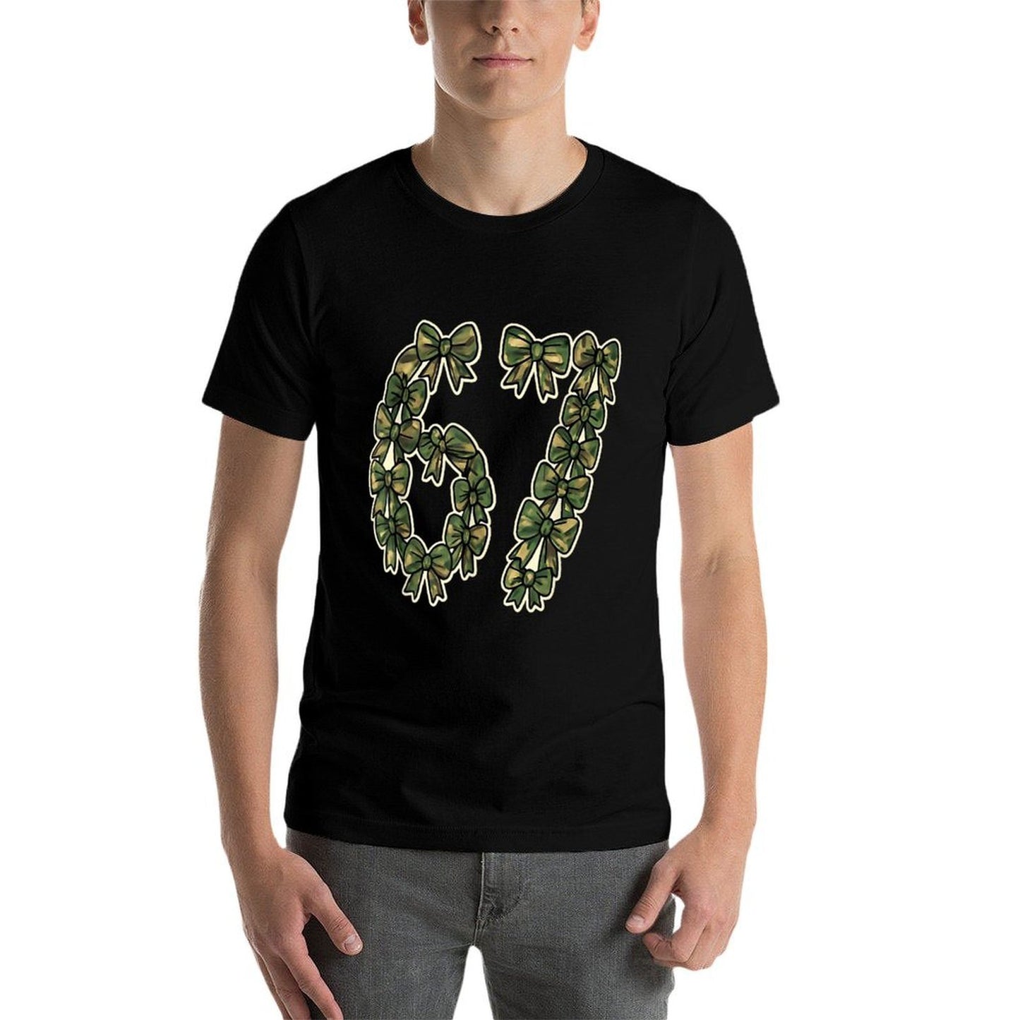 Camo Coquette 67 Meme Camouflage Bow Funny Six Seven  Odor-resistant T-Shirt