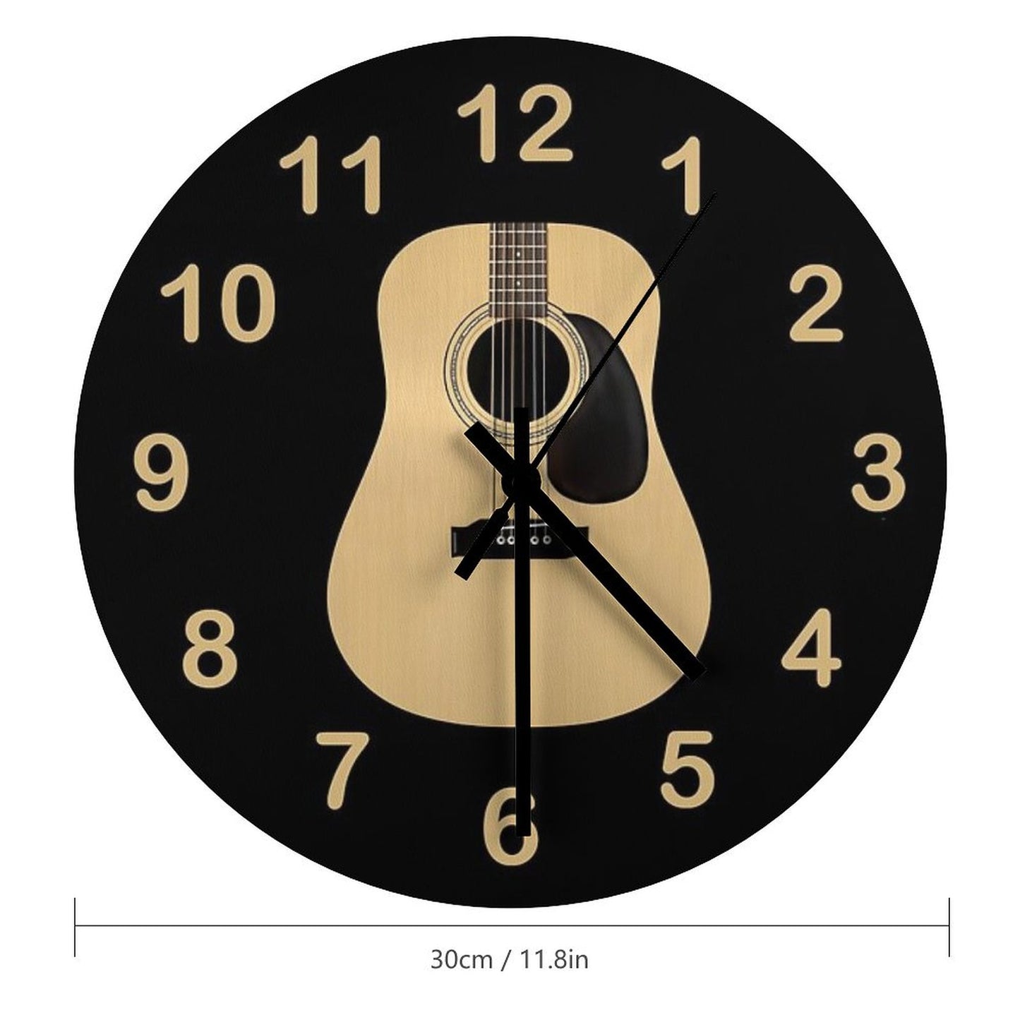 Acoustic Guitar Clock Wall Clock