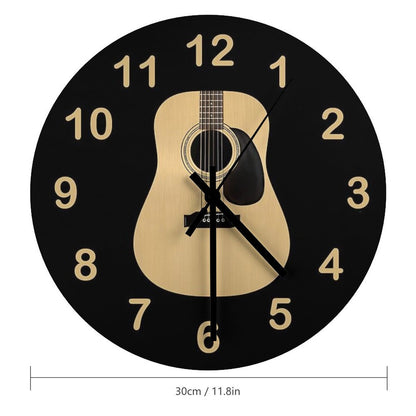 Acoustic Guitar Clock Wall Clock