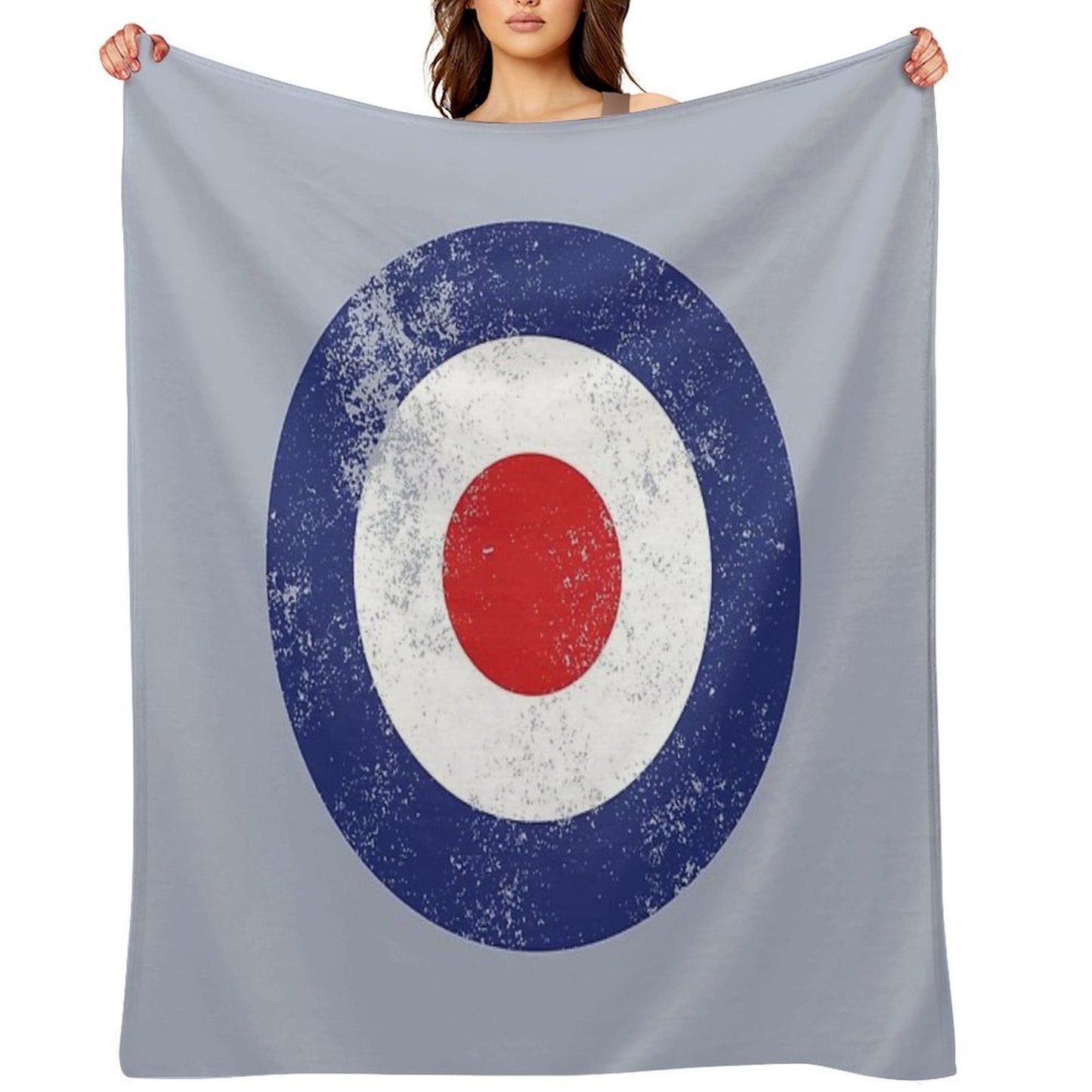 RAF Type D Roundel - Mod Target Logo Throw Blanket