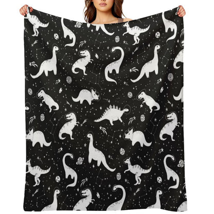 Space Dinosaurs Throw Blanket