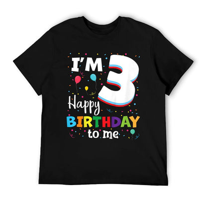 Three 3yr 3th Birthday Happy Birthday Boys Girls 3 Years Old T-Shirt