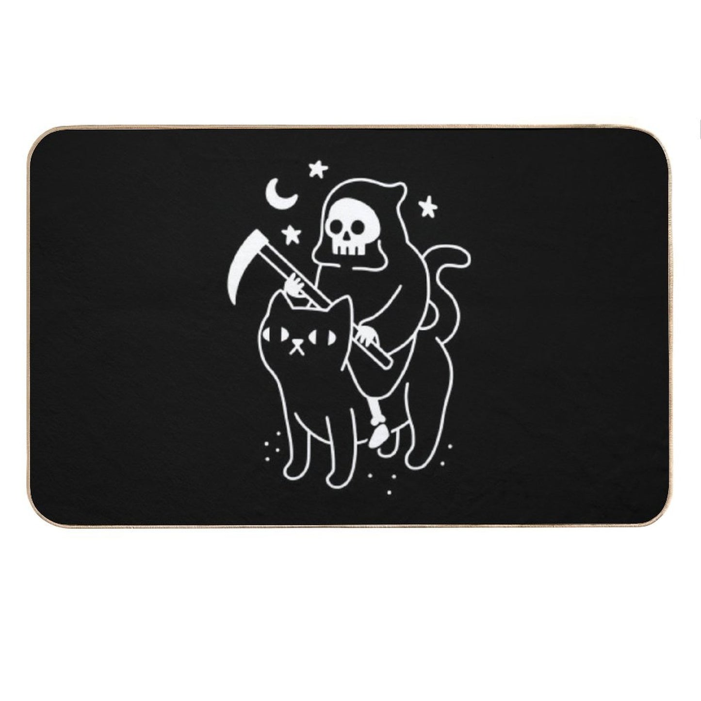 Death Rides A Black Cat Bath Mat