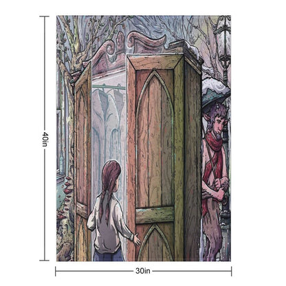 Lucy's Discovery, Narnia Fan Art Throw Blanket