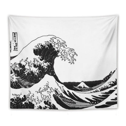 Great Wave Monochrome Tapestry