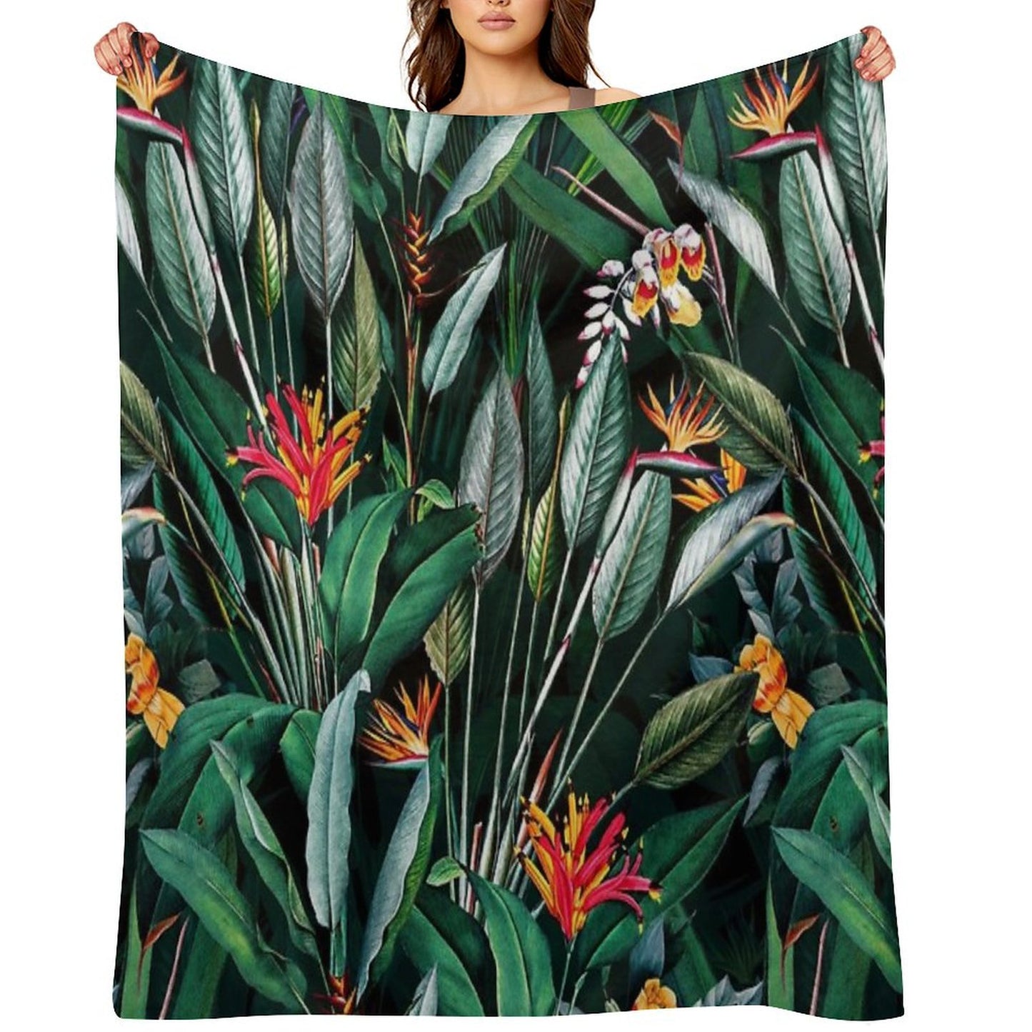 Midnight Garden V Throw Blanket