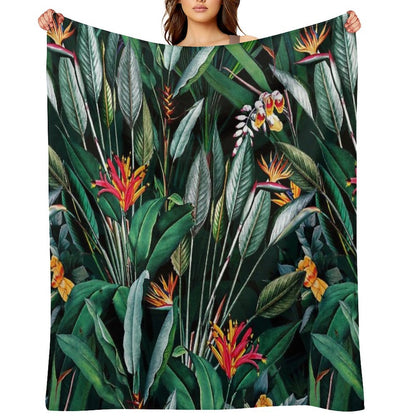 Midnight Garden V Throw Blanket