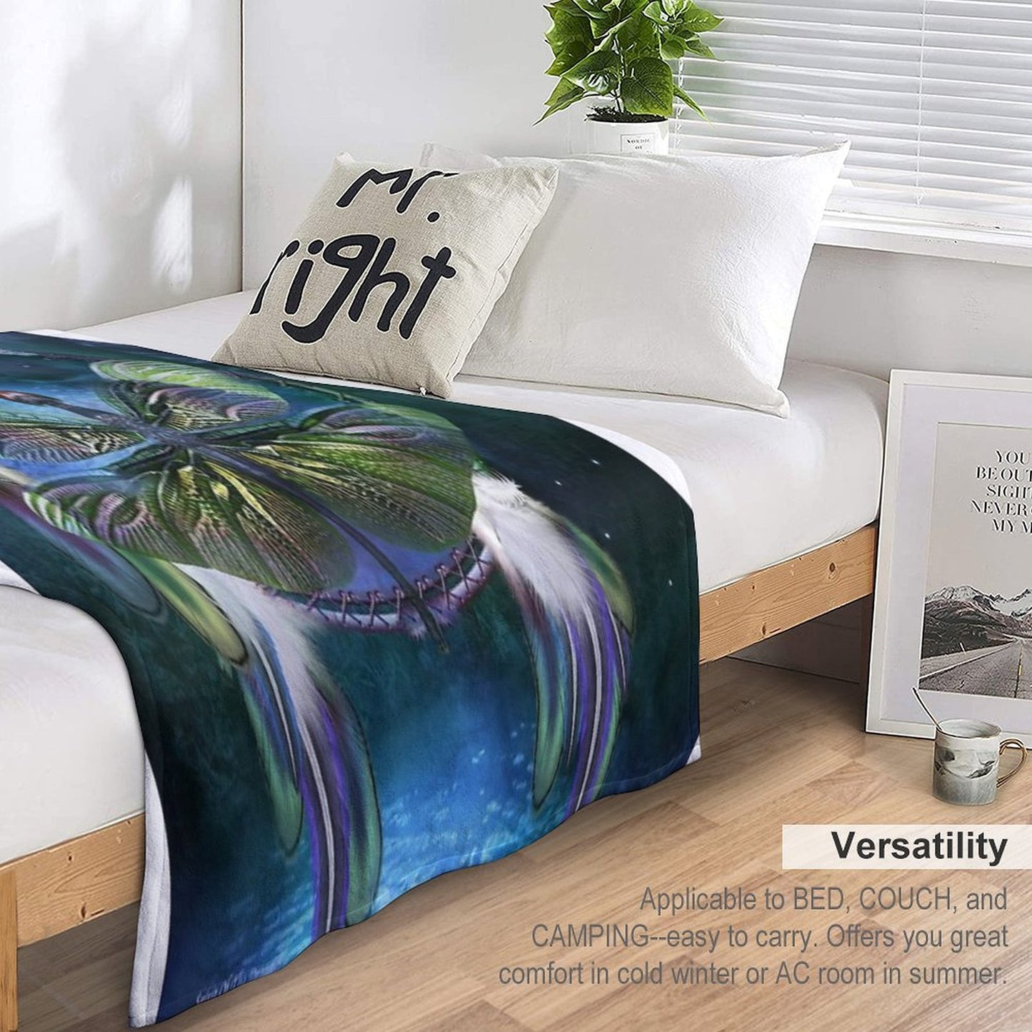 Dream Catcher - Spirit Of The Dragonfly Throw Blanket