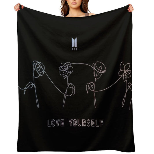 BTS LOVE YOURSELF FLOWER #1 Throw Blanket
