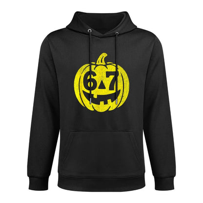 Halloween Jack O Lantern Funny Six Seven Meme Kangaroo Pocket Hoodie